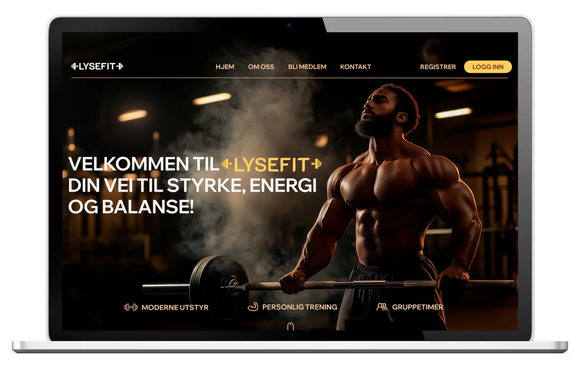 Створення сайту для фітнес-центру в Норвегії.